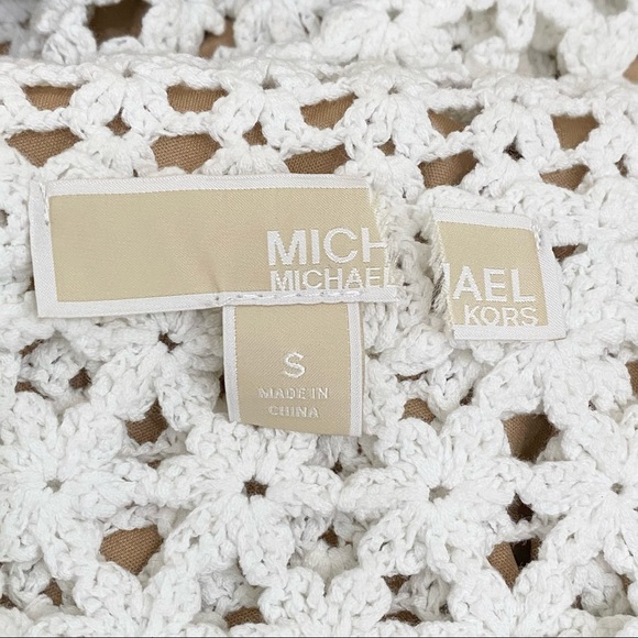 MICHAEL Michael Kors White Crocheted Midi Sheath Dress S - Picture 14 of 15